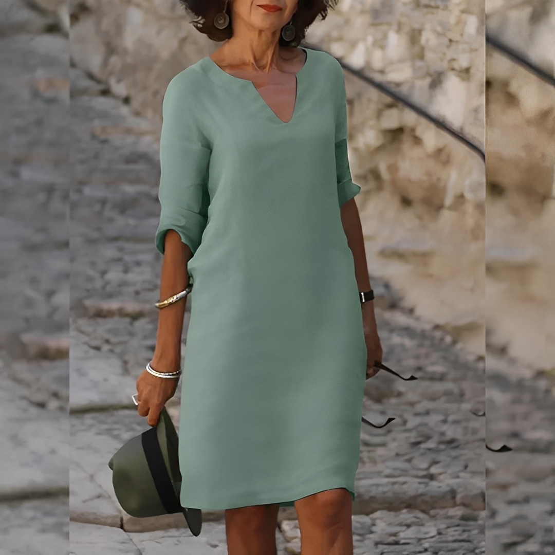 Guilaine - Vestito elegante con scollatura a V per donne