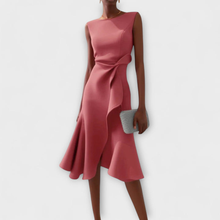Juliette – Vestito Midi Asimmetrico Drappeggiato