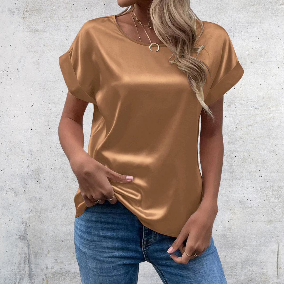 Mabel – Blusa con Maniche Arrotolate