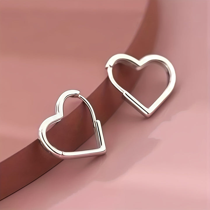 Orecchini in Acciaio Inossidabile a Cuore D'Oro