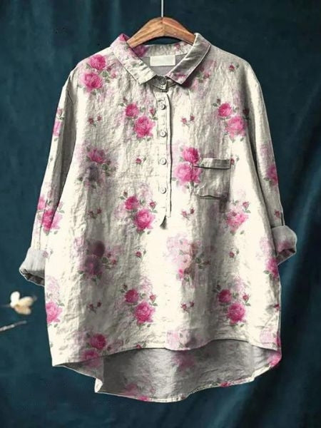 BLOUSE SERAPHINA I RETRO-FLOWER
