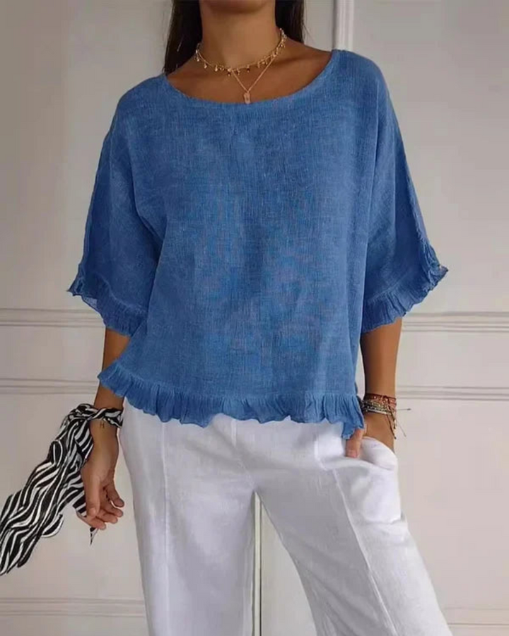 NABILA - CAMICIA IN LINO STILOSA