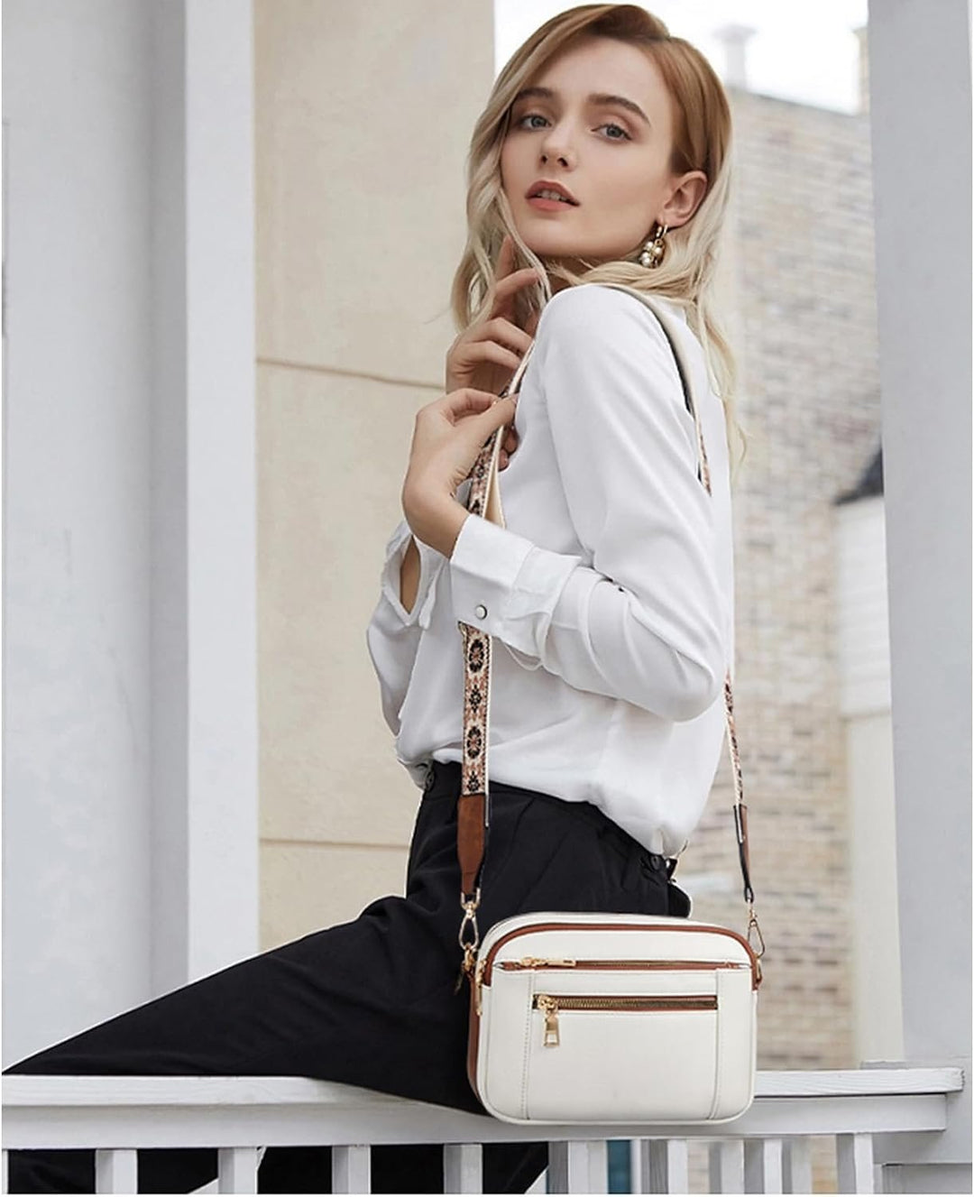 Erikka | Borsa a tracolla elegante con tracolla regolabile a fantasia