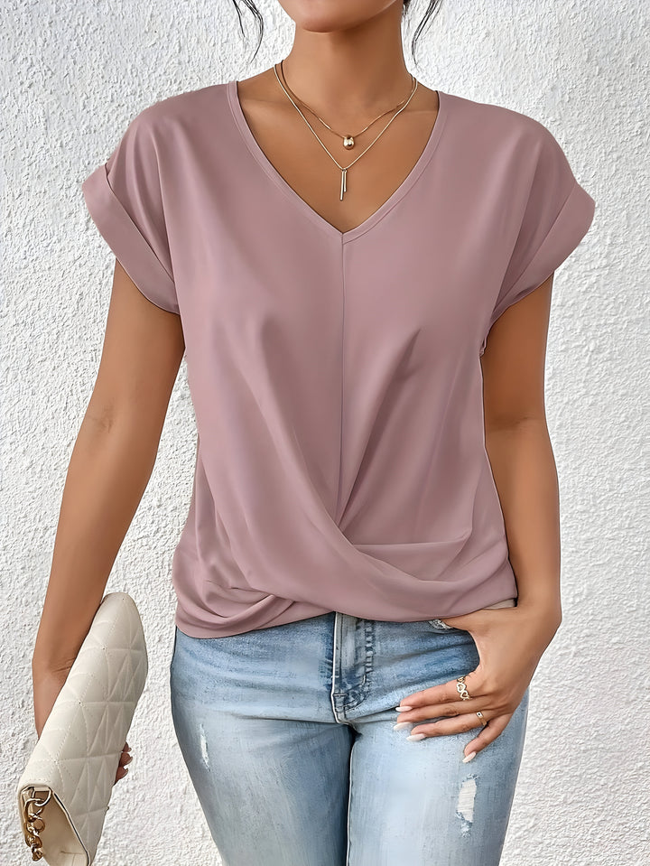 Maia – Top V-Neck con Nastro Frontale