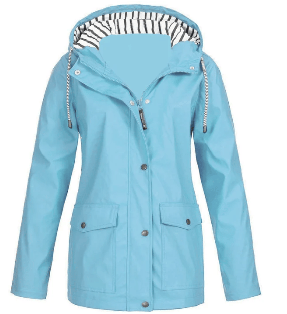 Ilektra - Giacca Impermeabile Elegante con Maniche Lunghe e Cappuccio