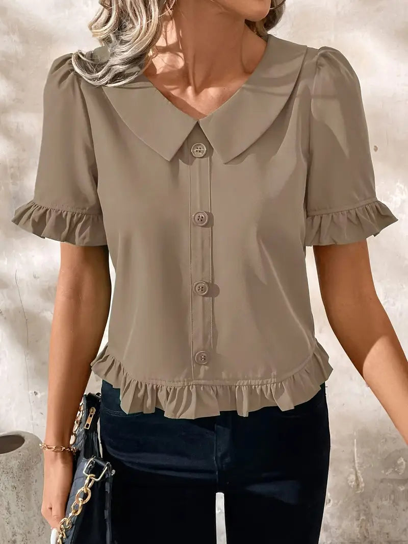 Foteini - Elegante Blusa a Maniche Corte