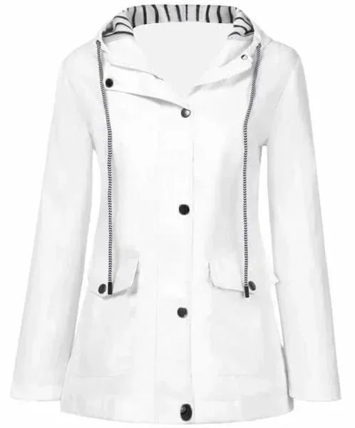 Ilektra - Giacca Impermeabile Elegante con Maniche Lunghe e Cappuccio