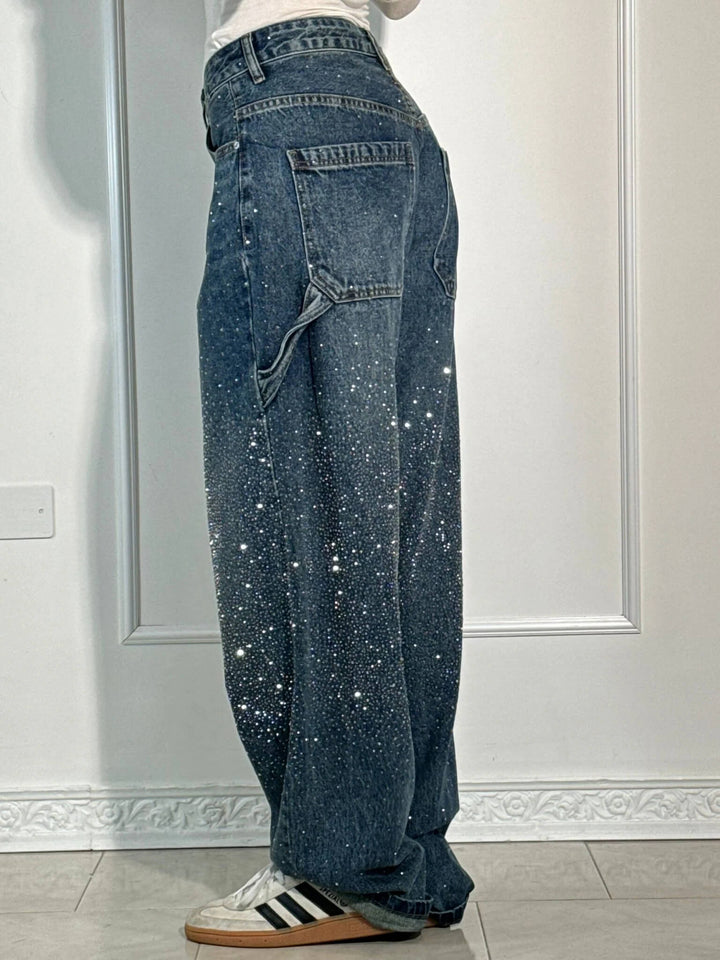 Jeans in Denim Carpenter Balloon Brillanti