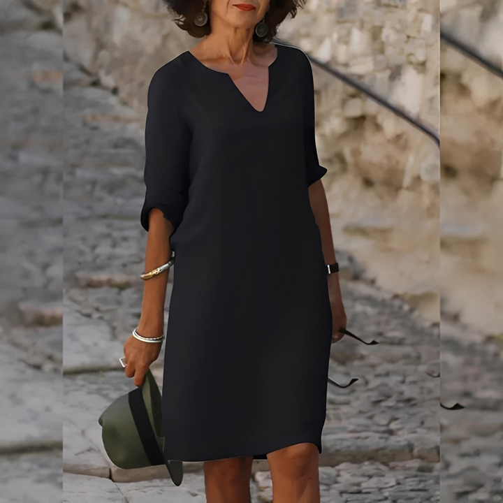Guilaine - Vestito elegante con scollatura a V per donne