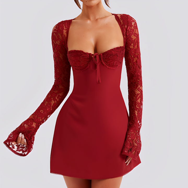 Emmy - Elegante, vestito corto attillato senza schiena per donne