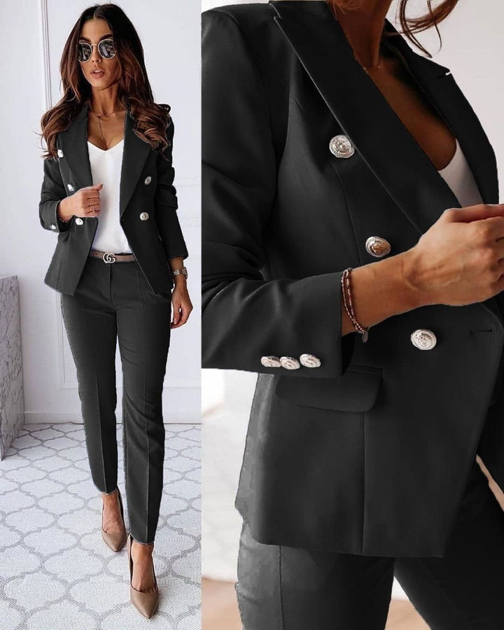 Completo Donna Doppiopetto – Blazer su Misura & Pantaloni Eleganti
