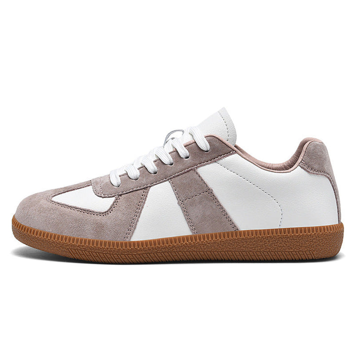 Irene - Sneakers eleganti in pelle e tela per donna