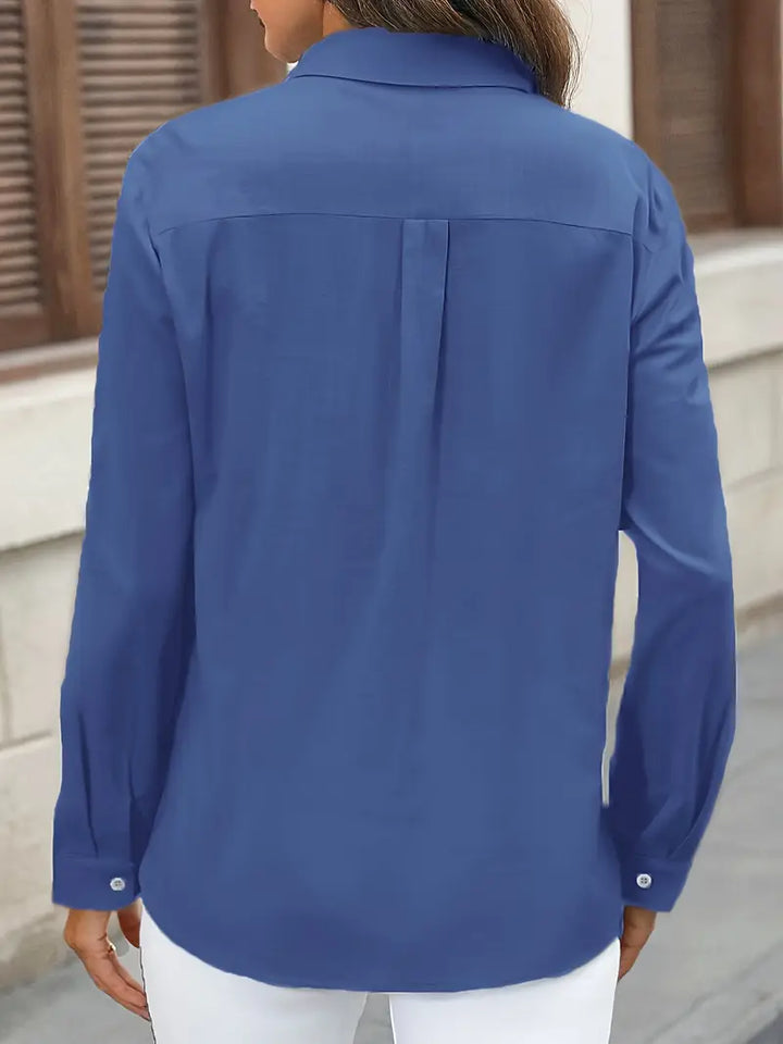 Athena - Camicia di Cotone con Tasche Frontali