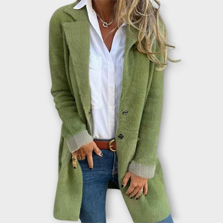 Cappotto lungo morbido e accogliente con tasche