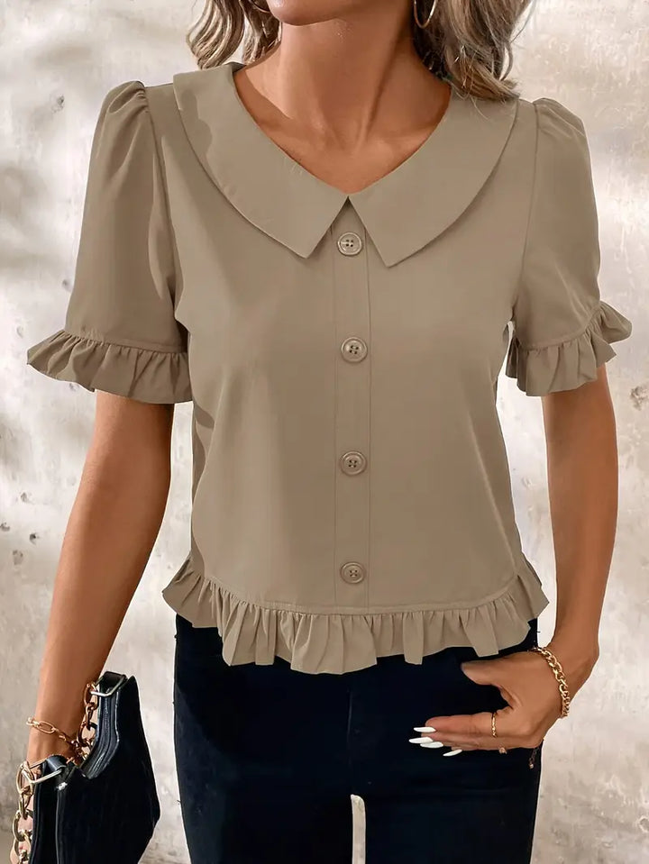 Foteini - Elegante Blusa a Maniche Corte