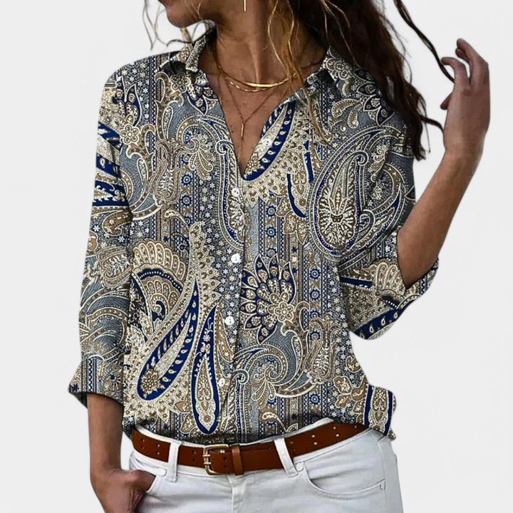 Tess | Camicetta da donna con maniche lunghe e stampa elegante