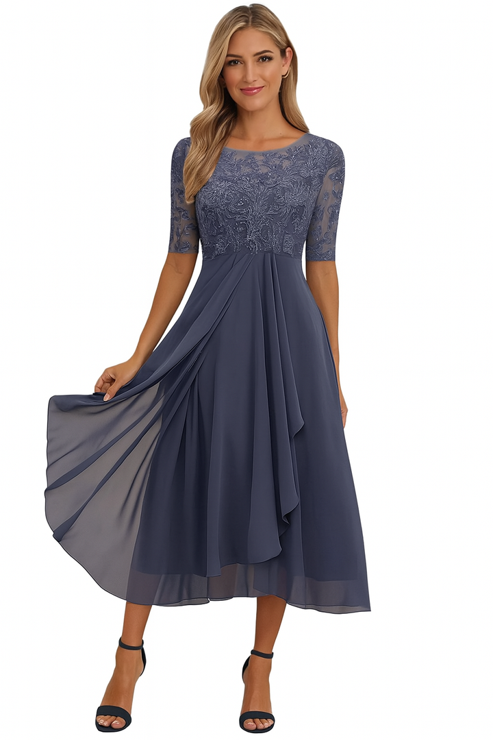 Ximena - Elegante Vestito in Pizzo per Donna al Ginocchio