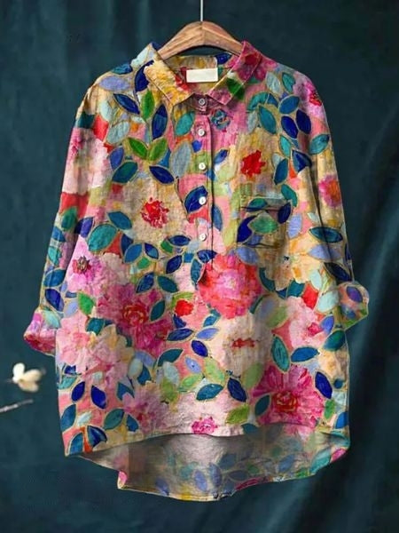 BLOUSE SERAPHINA I RETRO-FLOWER