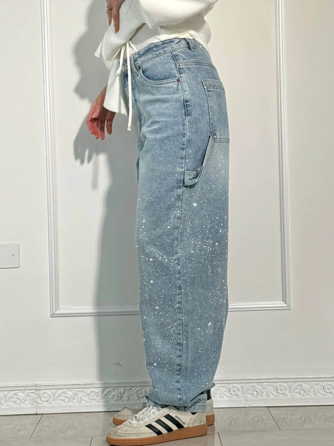 Jeans in Denim Carpenter Balloon Brillanti