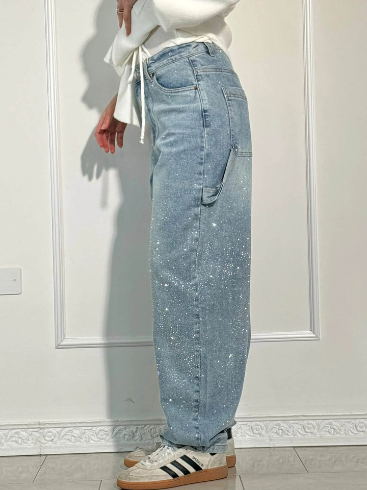 Jeans in Denim Carpenter Balloon Brillanti