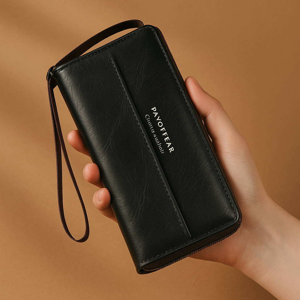 Briony | Clutch con Cerniera in PU Pelle Multi-Funzionale