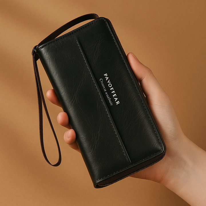 Briony | Clutch con Cerniera in PU Pelle Multi-Funzionale