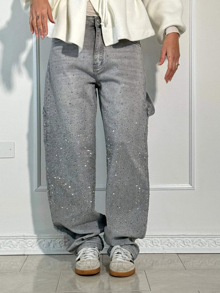 Jeans in Denim Carpenter Balloon Brillanti