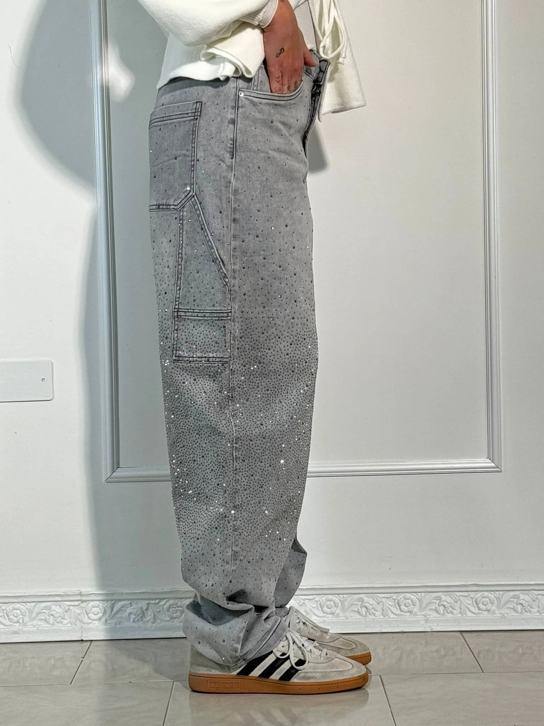 Jeans in Denim Carpenter Balloon Brillanti