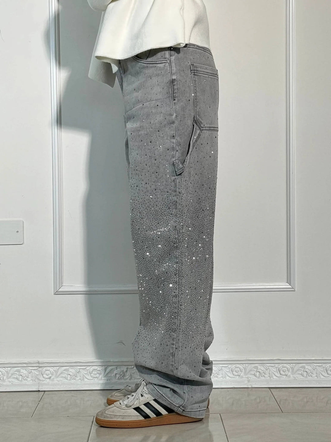 Jeans in Denim Carpenter Balloon Brillanti