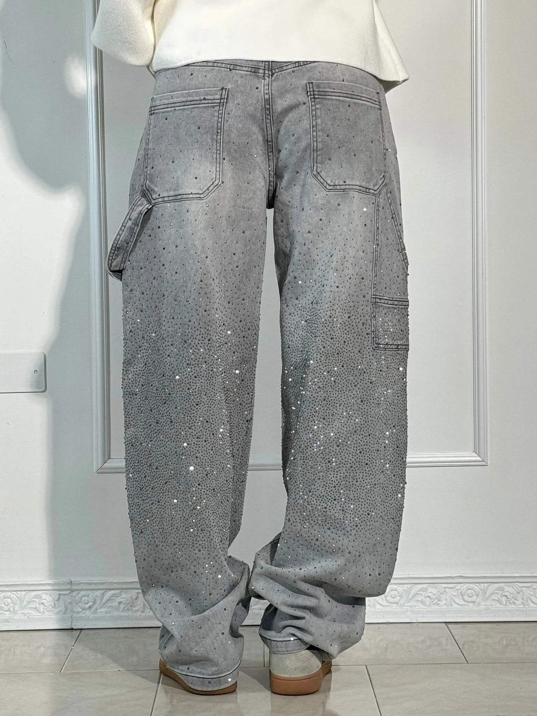 Jeans in Denim Carpenter Balloon Brillanti