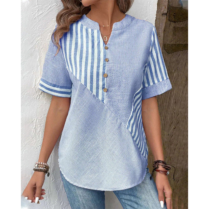 Abby – Blusa a Strisce con Bottoni