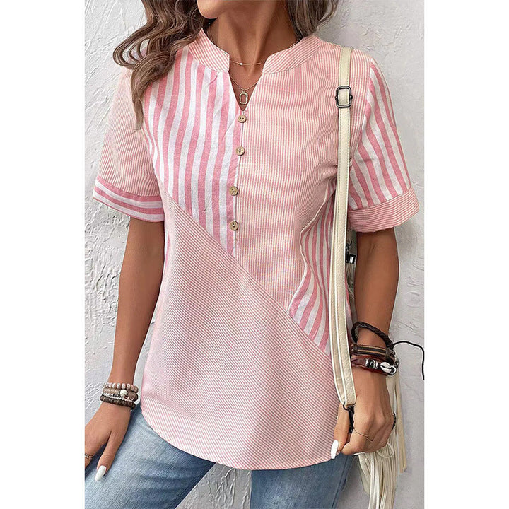 Abby – Blusa a Strisce con Bottoni