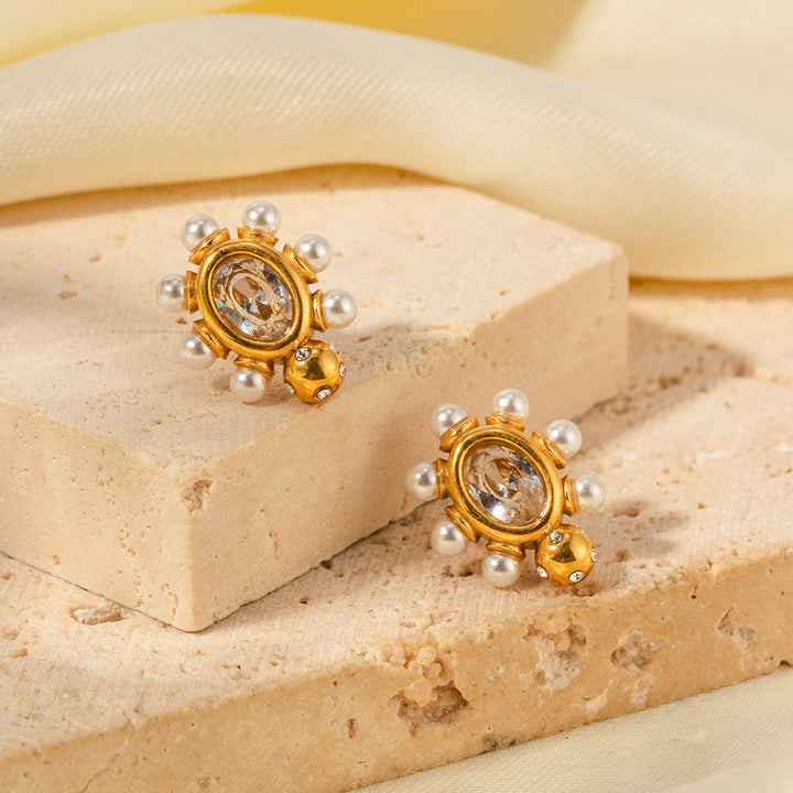 Orecchini in Perla d'Oro Sofisticati