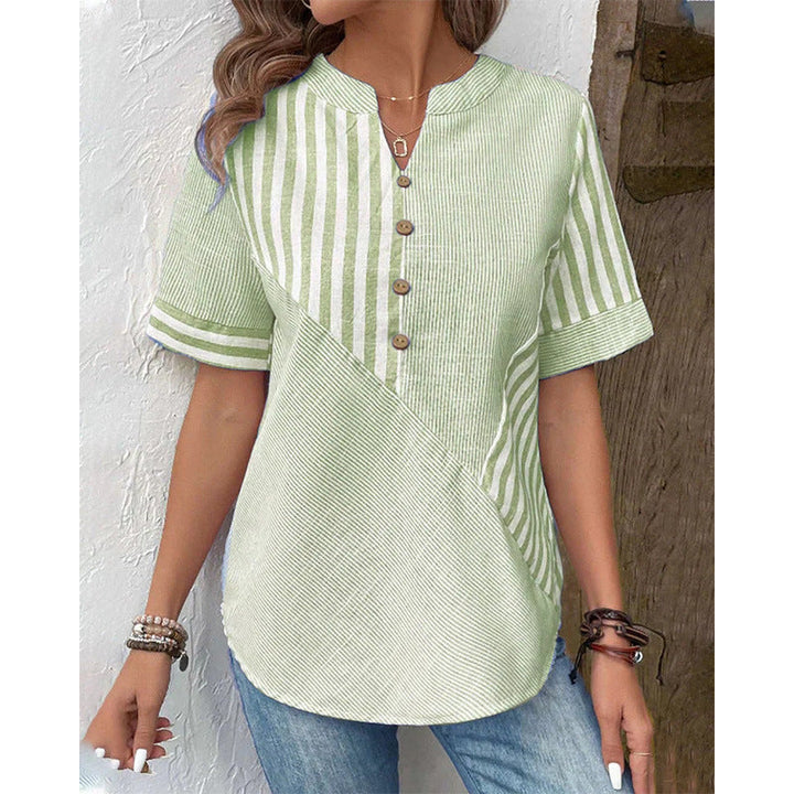 Abby – Blusa a Strisce con Bottoni