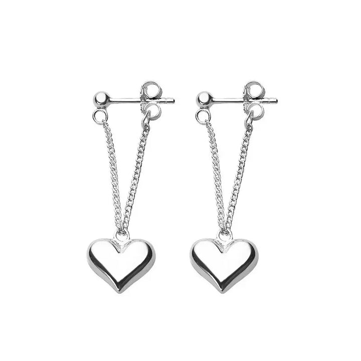 Orecchini a cerchio a forma di cuore geometrico antico
