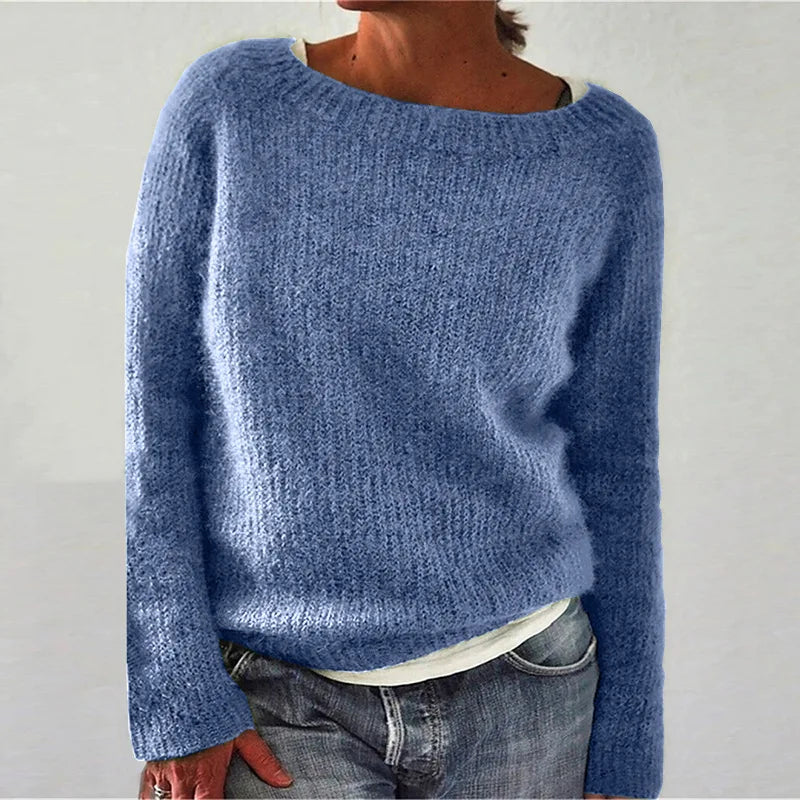 Maglione da Donna a Maniche Lunghe con Scollatura Ampia