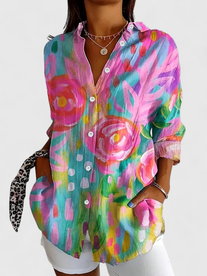 Anica - Blusa Artistica Vivace con Bottoni