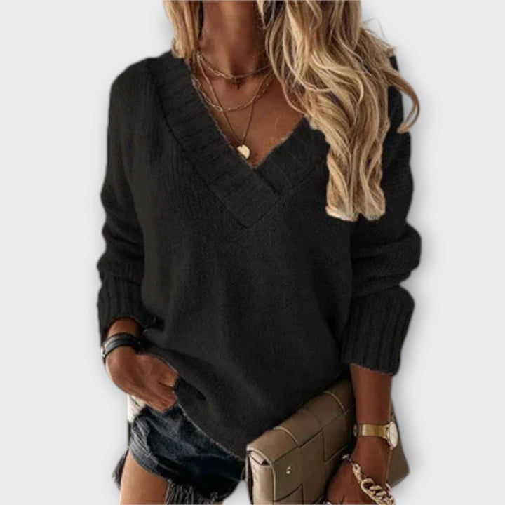 Jane - Pullover V-Schnitt Morbido