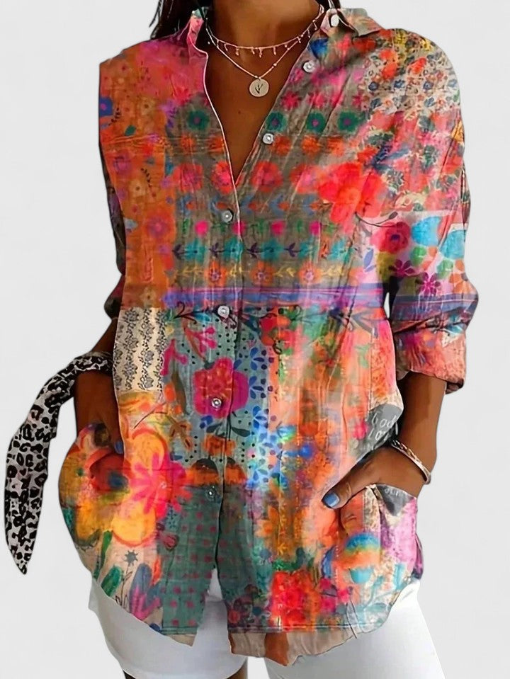 Anica - Blusa Artistica Vivace con Bottoni
