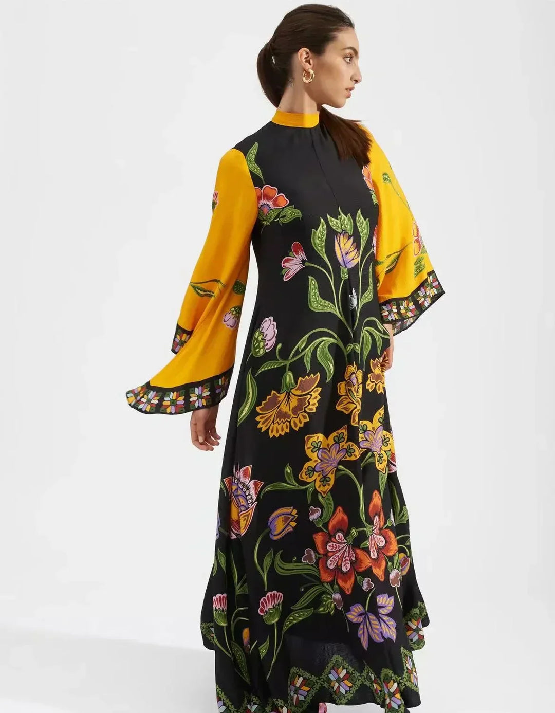 Abito Maxi Floreale Sculpted Elegance™