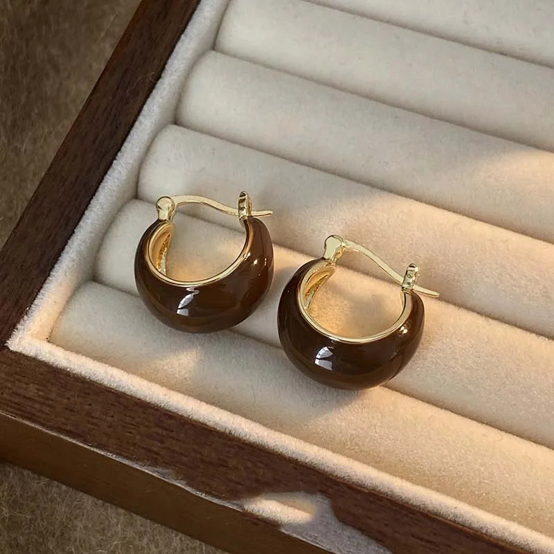 Orecchini a cerchio vintage a forma di U