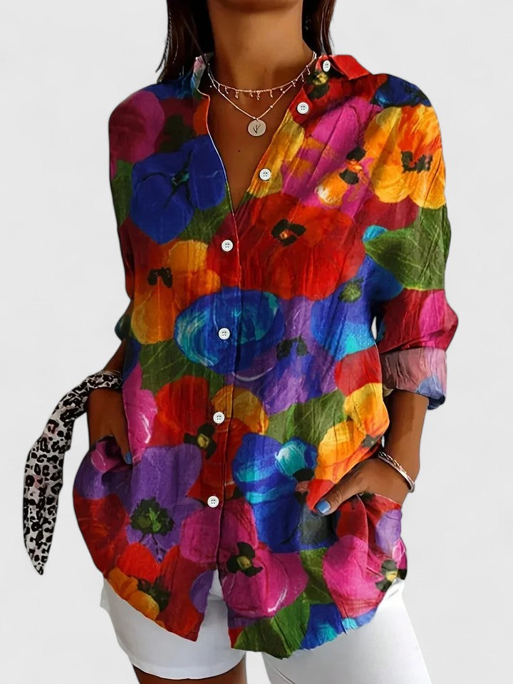 Anica - Blusa Artistica Vivace con Bottoni