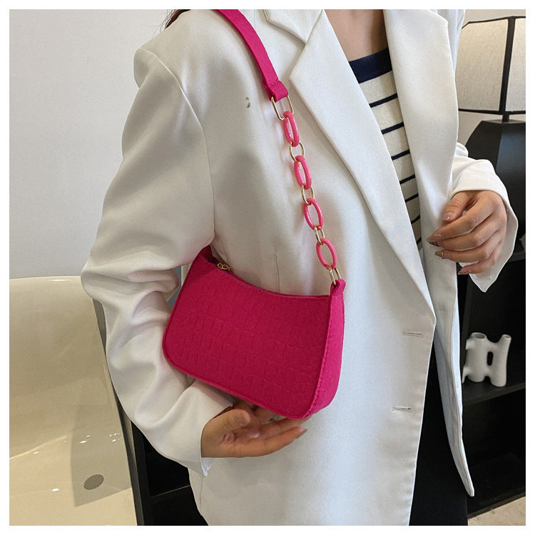 Magnella | Borsa a spalla elegante con design in rilievo coccodrillo