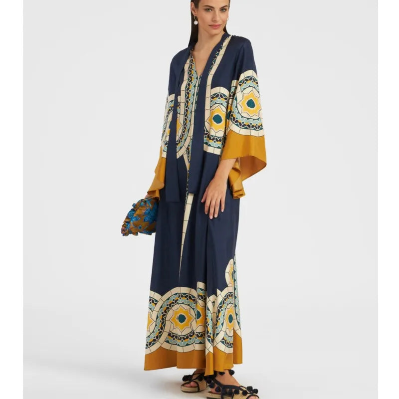 Abito Maxi Floreale Sculpted Elegance™