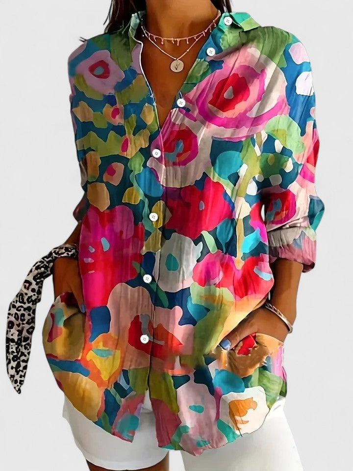 Anica - Blusa Artistica Vivace con Bottoni