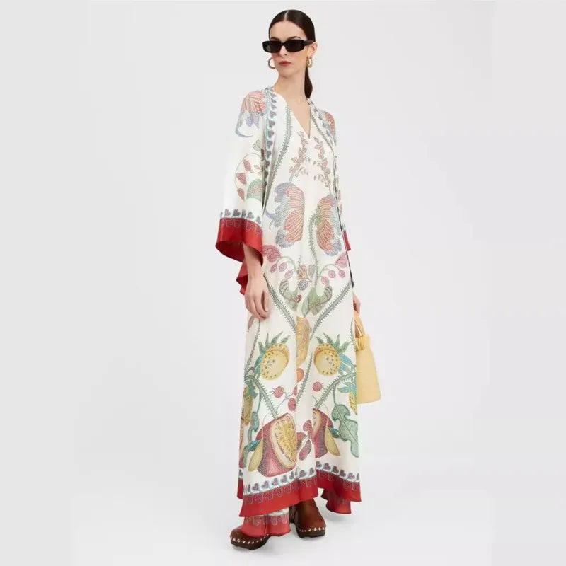Abito Maxi Floreale Sculpted Elegance™