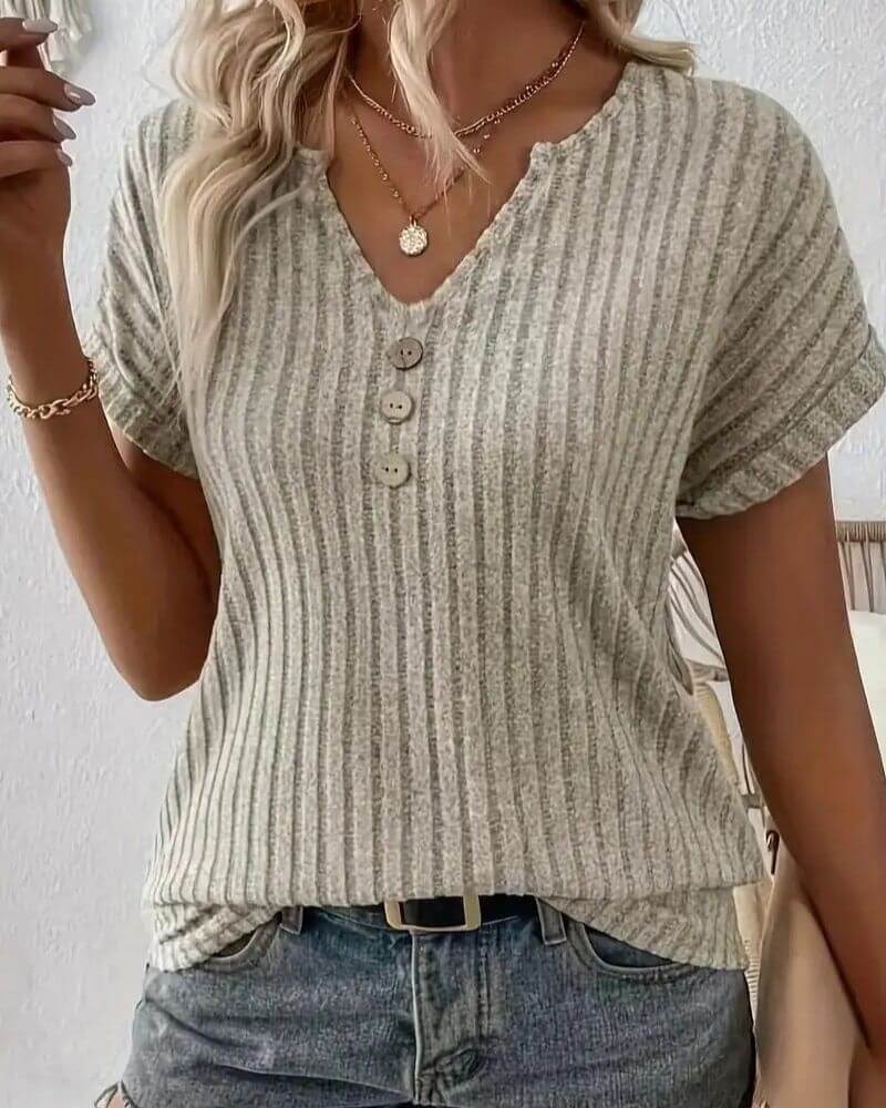 BLUSA TRICOT ROSINA CON SCOLLO A V