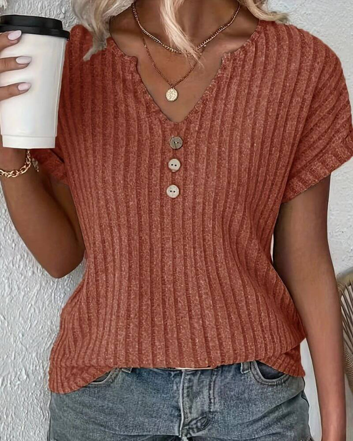 BLUSA TRICOT ROSINA CON SCOLLO A V