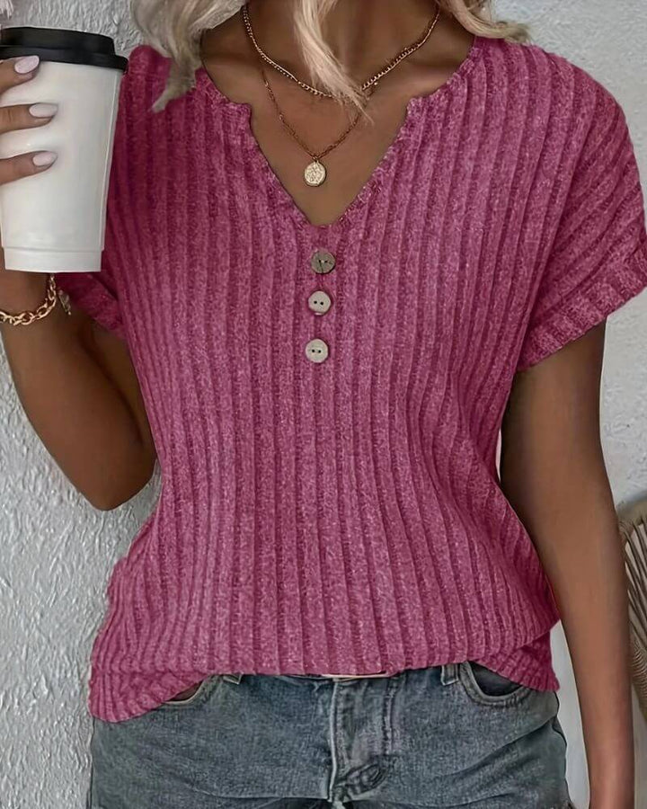BLUSA TRICOT ROSINA CON SCOLLO A V