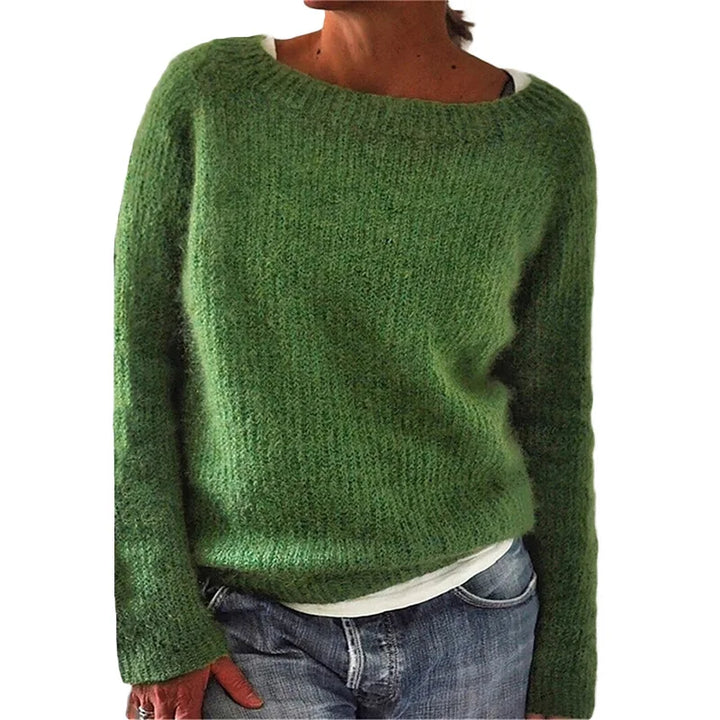 Maglione da Donna a Maniche Lunghe con Scollatura Ampia